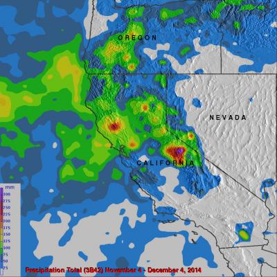 California's Rainfall Analyzed From Space 