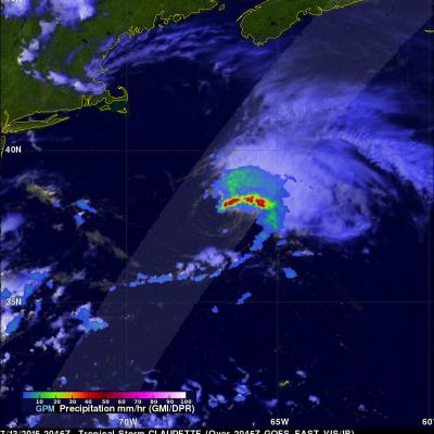GPM Looks At Tropical Storm Claudette 