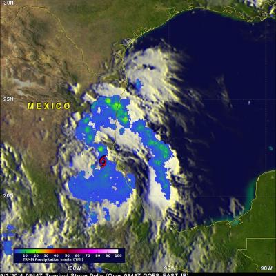 Tropical Storm Dolly Hits Eastern Mexico