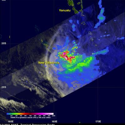 Freda Brings Heavy Rains to New Caledonia