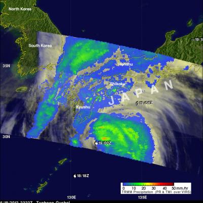Guchol's Rainfall Drenching Japan  