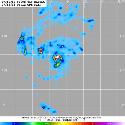 NASA Sees Heavy Rainfall in Tropical Storm Halola