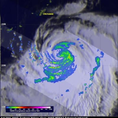 A Weaker Typhoon Halong Moves Toward Japan