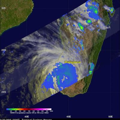 Deadly Tropical Cyclone Haruna Departs Madagascar