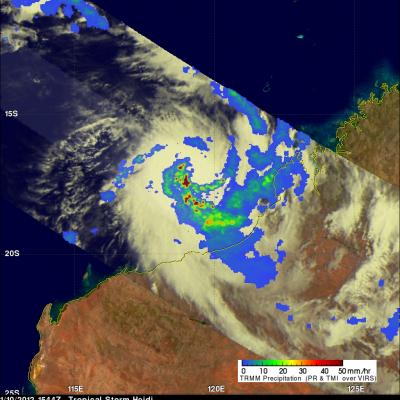TRMM image of tropical storm Heidi