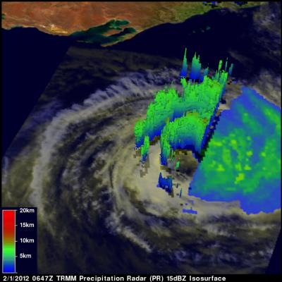 TRMM radar image of Tropical Cyclone Iggy