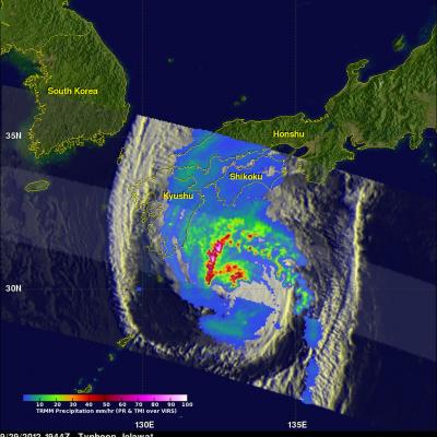 Typhoon Jewalat Batters Japan  