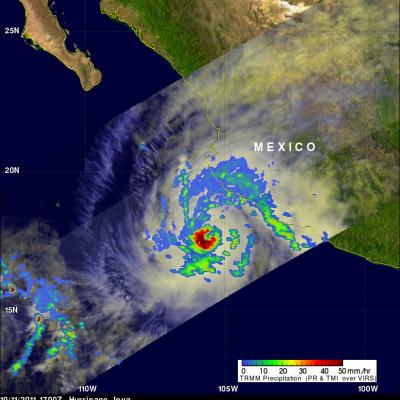 TRMM image of hurricane Jova