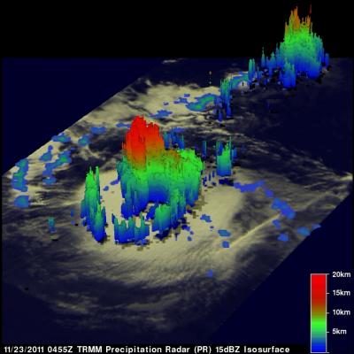 TRMM radar image of Kenneth