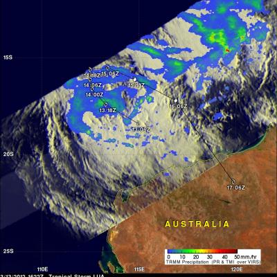 TRMM image of Lua
