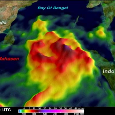 Tropical Cyclone Mahasen Rain Moving Into Bay Of Bengal