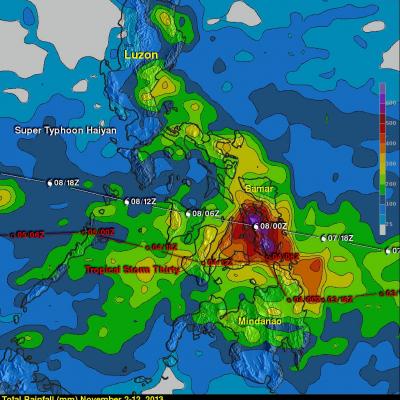 Haiyan and Tropical Storm 30 Bring Heavy Rains to the Philippines