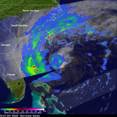 TRMM Sees Sandy As A Hurricane Again