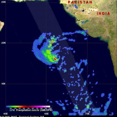 GPM Flys Over Tropical Cyclone In Arabian Sea