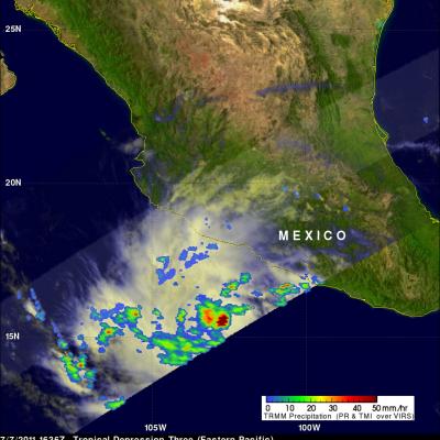 TRMM Image of tropical depression 3