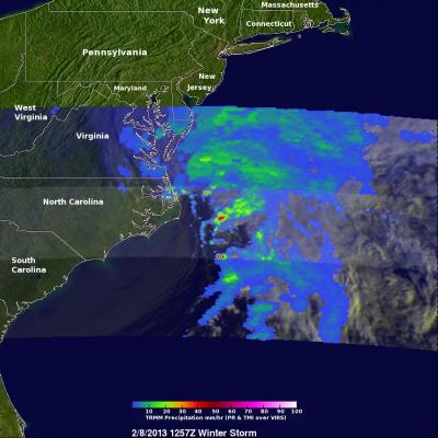 TRMM Sees Intensifying Winter Storm